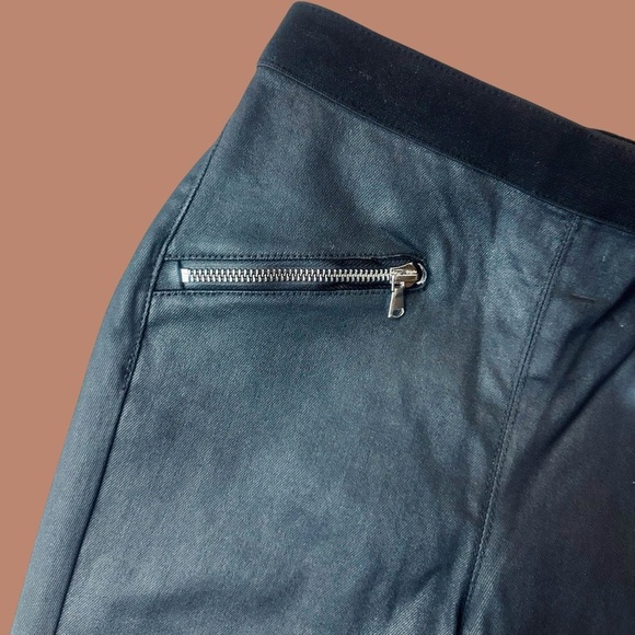 NWT Blank NYC Black Coated Denim Pull-On Zipper Detail Legging Size 25 - Picture 9 of 16